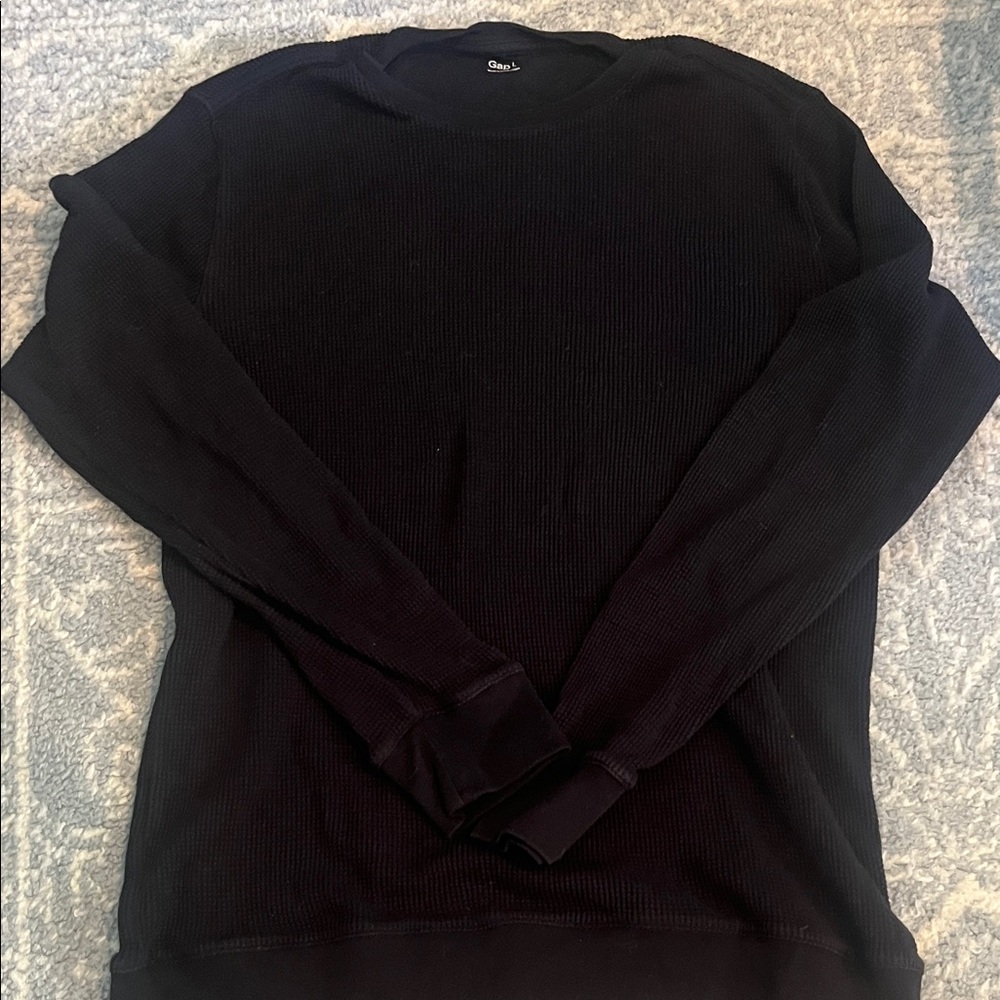 GAP Men's Classic Black Crewneck thermal